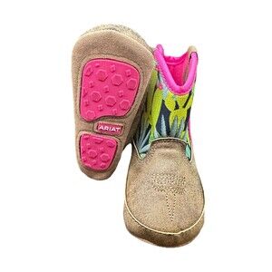 Ariat Lil Stompers Toddler Girl Boots Pink Ankle Boots Hook And Loop Soft Bottom